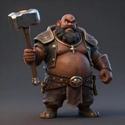 elden ring character, a gruff overweight bearded blacksmith with a magical hammer. volumetric lighting, masterpiece, sharp focus by leesha hannigan, ross tran, kai carpenter.