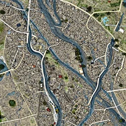 closeup straight riverbed, topview map, miniature photography closeup, h0, 1:87, river, highly detailed, satellite image, game map, anno 1404, monkey island, civilization, by tim hildebrandt, by rhads, megascans texture