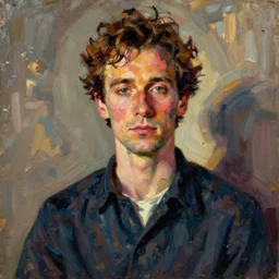 oil portrait of david tennant in style of amedeo modigliani