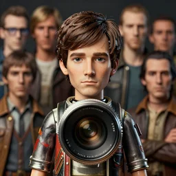 closeup portrait of a tin toy thom yorke, depth of field, zeiss lens, detailed, symmetrical, centered, fashion photoshoot, by nicoletta ceccoli, mark ryden, lostfish, earl nore, hyung tae, frank frazetta, breathtaking, 8 k resolution, extremely detailed, beautiful, establishing shot, artistic, hyperrealistic, octane render