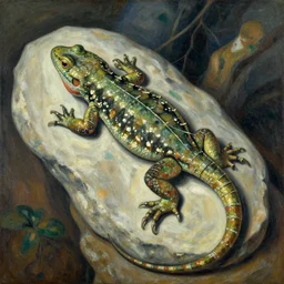 by theodore kittelsen, lizard dissection, expressionism