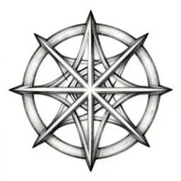 highly detailed geometric sigil, asymmetric