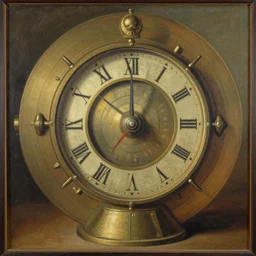 an intricate time machine painted by thomas cole