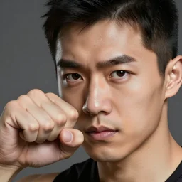 ultra realistic face punch, realistic movement, hyperrealism, 8K