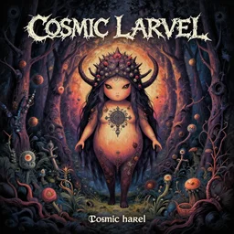 an album cover for the band cosmic larvae