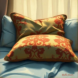 the pillow. highly detailed digital painting, watercolor, soviet realism, engraving, artstation, concept art, smooth, sharp focus, vivid grunge, manga illustration, unreal engine 5, 8, art by bilibin and kilian eng and kuvshinov and malevich and mucha