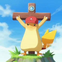 photo of meowth from pokemon crucifixion