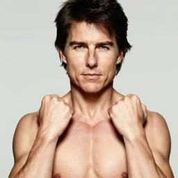 fine portrait of tom cruise, hands, art by jeremy pitkin, alphonse mucha, greg rutkowski, tim hildebrandt, boris vallejo, artgerm,........ muscular catgirl