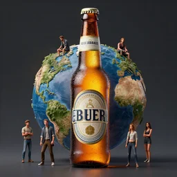 The biggest Beer bottle in the world, concept art by Noah Bradley, Darek Zabrocki, Tyler edlin, Jordan Grimmer, Neil Blevins, James Paick, Natasha Tan, highly detailed, ultra detailed, ultra realistic, trending on artstation