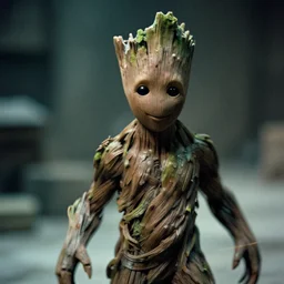 picture of groot, motion blur, film photo, 3 5 mm, highly detailed