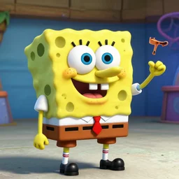 realistic depiction of spongebob squarepants, by tuca reines and max rive, graphic studio design, high detail, unreal engine 5, trending on artstation