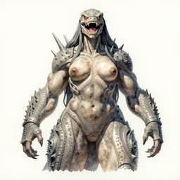 a watercolor ink painting of a monstrous kaiju goddess in the style of jean giraud in the style of moebius trending on artstation deviantart pinterest detailed realistic hd 8 k high resolution