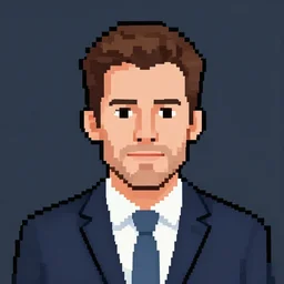 pixel art of Ben shapiro