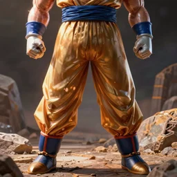 Goku as a Space Marine his pants look like Goku's pants, high detail, warhammer 40k, dragonball