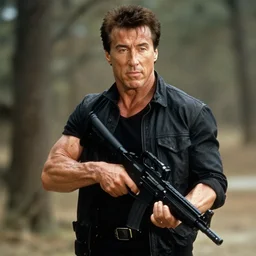 sylvester stallone as john rambo in first blood