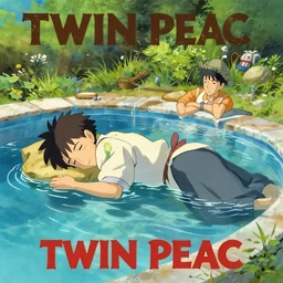 twin peaks poster by michael whelan and tomer hanuka, a viking sleeping next to a california pool, full of details, by makoto shinkai and thomas kinkade, matte painting, trending on artstation and unreal engine