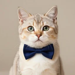 a photograph of a kitten wearing a bowtie