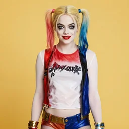 emma stone as harley quinn, golden ratio, hd, centered