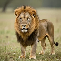 lion in the form of a pig, photorealistic