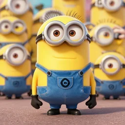 Despicable Me movie poster, in the style of Keith Thompson and Sergey Svistunov