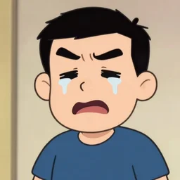 extremely angry man crying, cartoon, jim davis
