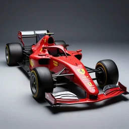 still of a retro futuristic ferrari formula 1 car inspired by f 1 2 0 2 1 concept, studio lighting,