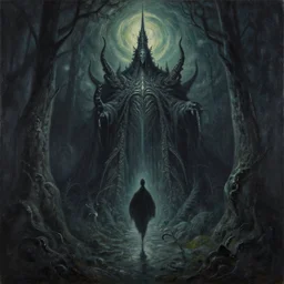 painting _ by _ h. _ r. _ giger, the mysterious realm of magic, dark _ undertones