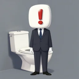 joe bidet, a comic character with a [ [ [ bidet ] ] ] head and suit body. artstation concept art