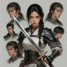 character concept art of a female sword fighter | | distinct - fine, key visual, realistic shaded perfect face, fine details by stanley artgerm lau, wlop, rossdraws, james jean, andrei riabovitchev, marc simonetti, sakimichan, and jakub rebelka, trending on artstation