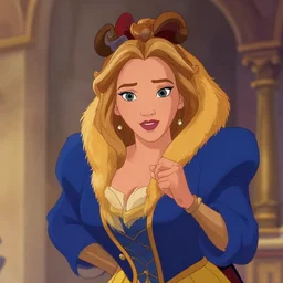 jennifer lawrence in beauty and the beast animated movie, high quality illustration, trending on artstation, octane render, 4 k, pixar rendering,