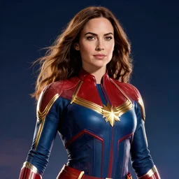 Megan Fox as Captain Marvel, 4k, artstation, cgsociety, award-winning, masterpiece, stunning, beautiful, glorious, powerful, fantasy art