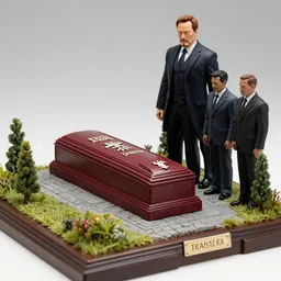 Tony Stark's funeral diorama, professional photography, 4k