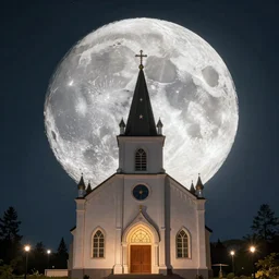 the church of the moon. religious worship of the moon, religious iconography, highly detailed, 4 k, octane render