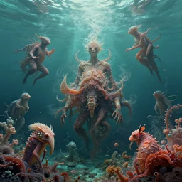 creatures infusion digitalart image submerged surrealism parfait luscious contemporaryart kaur fractal submerged [... ] natgeo fractal apocalyptic illustration groundwater venetian