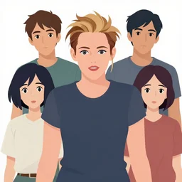 kristen stewart, clean cel shaded vector art. shutterstock. behance hd by lois van baarle, artgerm, helen huang, by makoto shinkai and ilya kuvshinov, rossdraws, illustration.