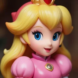 a closeup, 4 5 mm, detailed photograph hyper realistic princess peach portrait, with a seductive smile, beautiful low light, 4 5 mm, by franz lanting