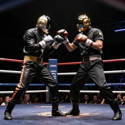 daft punk in a boxing ring fighting