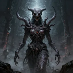 nyarlathotep by Sylvain Sarrailh and Tyler Edlin, cosmic horror, digital art, trending on artstation, HD, 8K, highly detailed, good lighting, beautiful, epic, masterpiece, surreal, detailed, sharp,-H 704