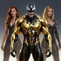 gold venom, digital art by mandy jurgens and irina french and heraldo ortega, hyperdetailed, artstation, cgsociety