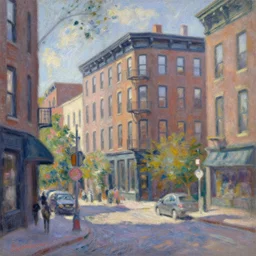 boston, painted by monet, digital painting, artstation