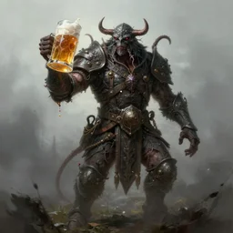human body nasty bug drinks beer, beer, glass, beer mug in hand, intricate, triumphantly, foggy background, full body art, dark souls, drawing, concept art, artstation, digital painting