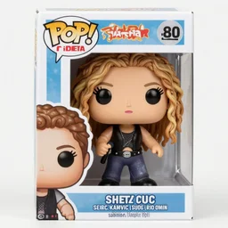 A funko Pop of the singer shakira singing