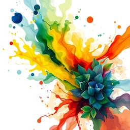 the nature is being printed in color, website illustration, amazing digital painting, illustration, abstract, in the style of gret rutkowski, white background, amazing detail