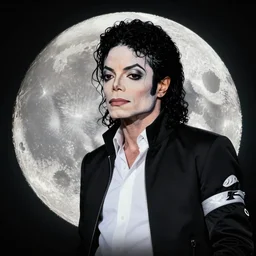 michael jackson as a moon, photorealistic, hyper realism, detailed