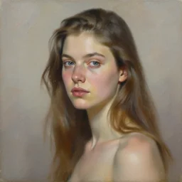 A beautiful painting of woman by Mandy Jurgens, Trending on artstation