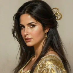 beautiful young katrina kaif, closeup, d & d, fantasy, intricate, elegant, highly detailed, digital painting, artstation, concept art, matte, sharp focus, illustration, art by artgerm and greg rutkowski and alphonse mucha