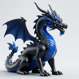 a majestic black and blue dragon, hd, 4k, trending on artstation, award winning, 8k, 4k, 4k, 4k, very very very detailed, high quality digital art