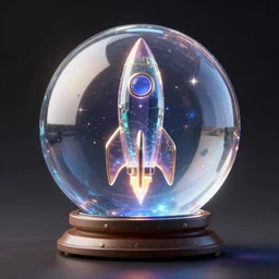 cosmic rocket in a crystall ball, stunning 8 k octane comprehensive 3 d render, inspired by istvan sandorfi & greg rutkowski & unreal engine, perfect symmetry, dim volumetric cinematic lighting, extremely hyper - detailed, stunning light reflections, incredibly real lifelike attributes & flesh texture, intricate, masterpiece, artstation, stunning, 8 5 mm f 1. 4