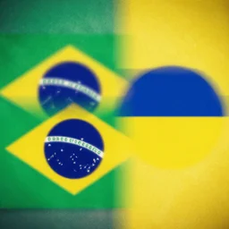 a mix with the Brazil and Ukraine flag