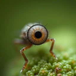 a macro photograph of a tiny from with big eye, cute, photography, nature, national geography, macro lens, hasselblad, realism